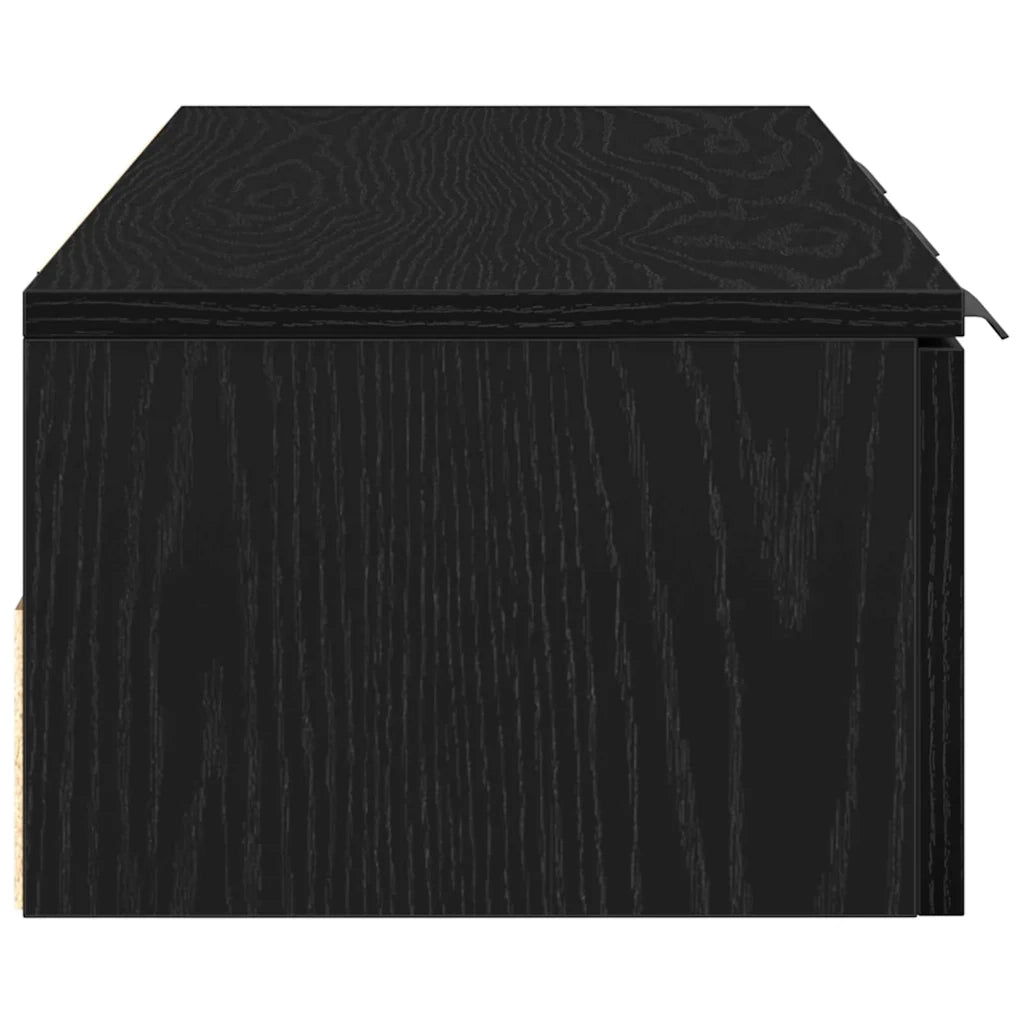Armadietto a muro con cassetto Rovere Nero 102 x 30 x 20 cm 862777