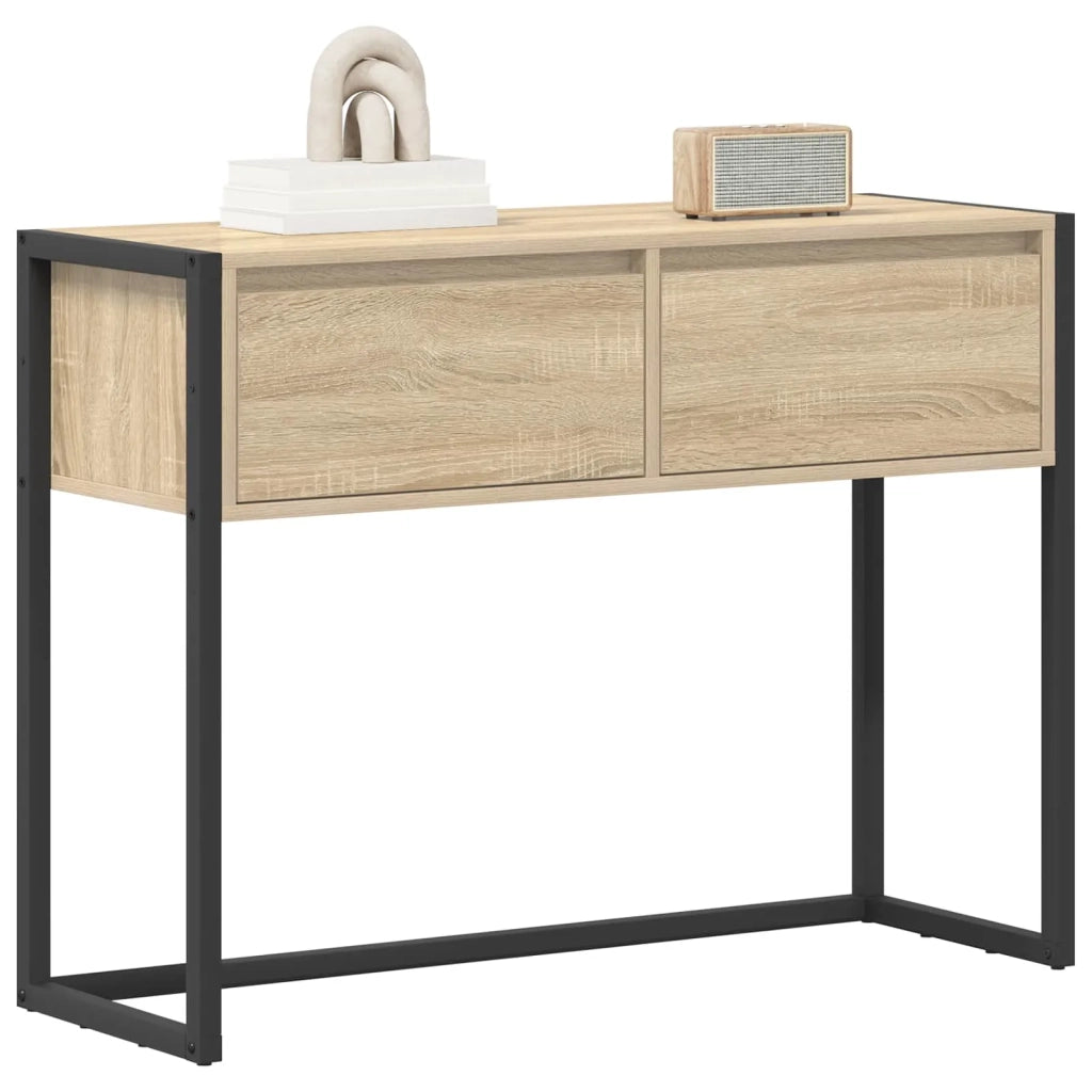 Tavolino con cassetto Sonoma 100 x 36 x 75 cm Legno multistrato 886697