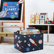 Scatola di Giocattoli Blu - Cassetto di Stoccaggio per Ragazzi - Scatola con Maniglia e Coperchio - 36L