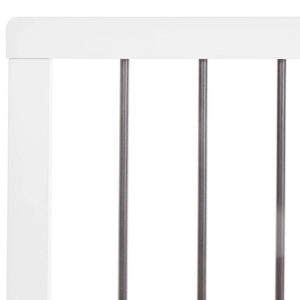 Letto singolo contenitore in legno bianco con doghe in legno 90 x 200 cm cameretta camera degli ospiti