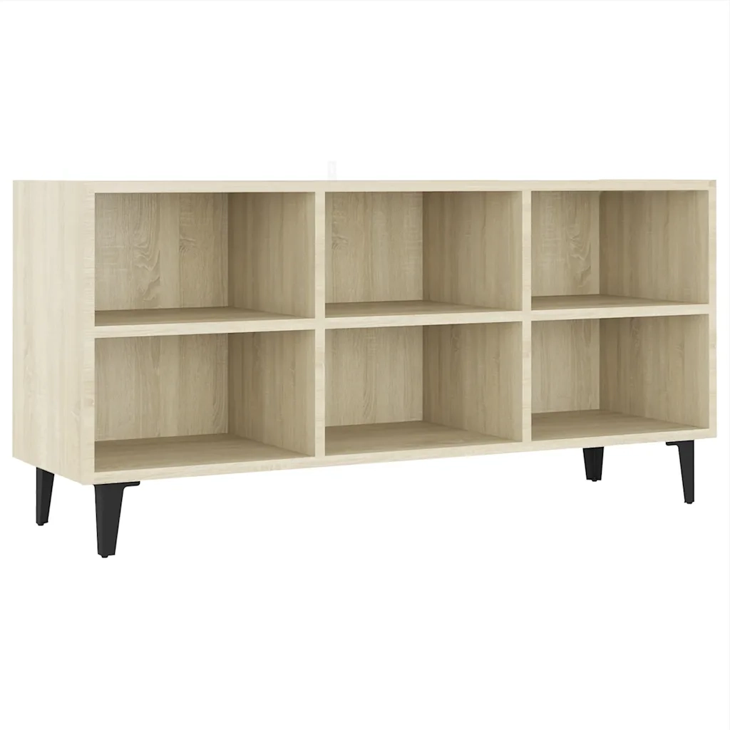 Mobile TV con Gambe in Metallo Rovere Sonoma 103,5x30x50 cm 805953