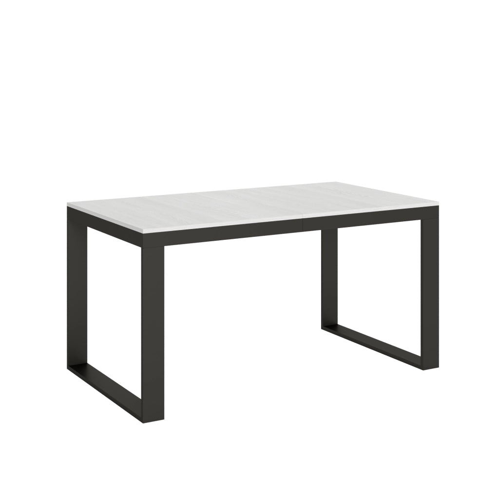 Tavolo allungabile 90x160/420 cm Tekno Evolution Bianco Frassino telaio Antracite