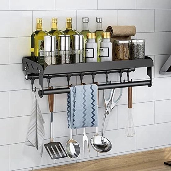 Scaffale da cucina senza fori - Scaffale appeso per spezie 40 cm