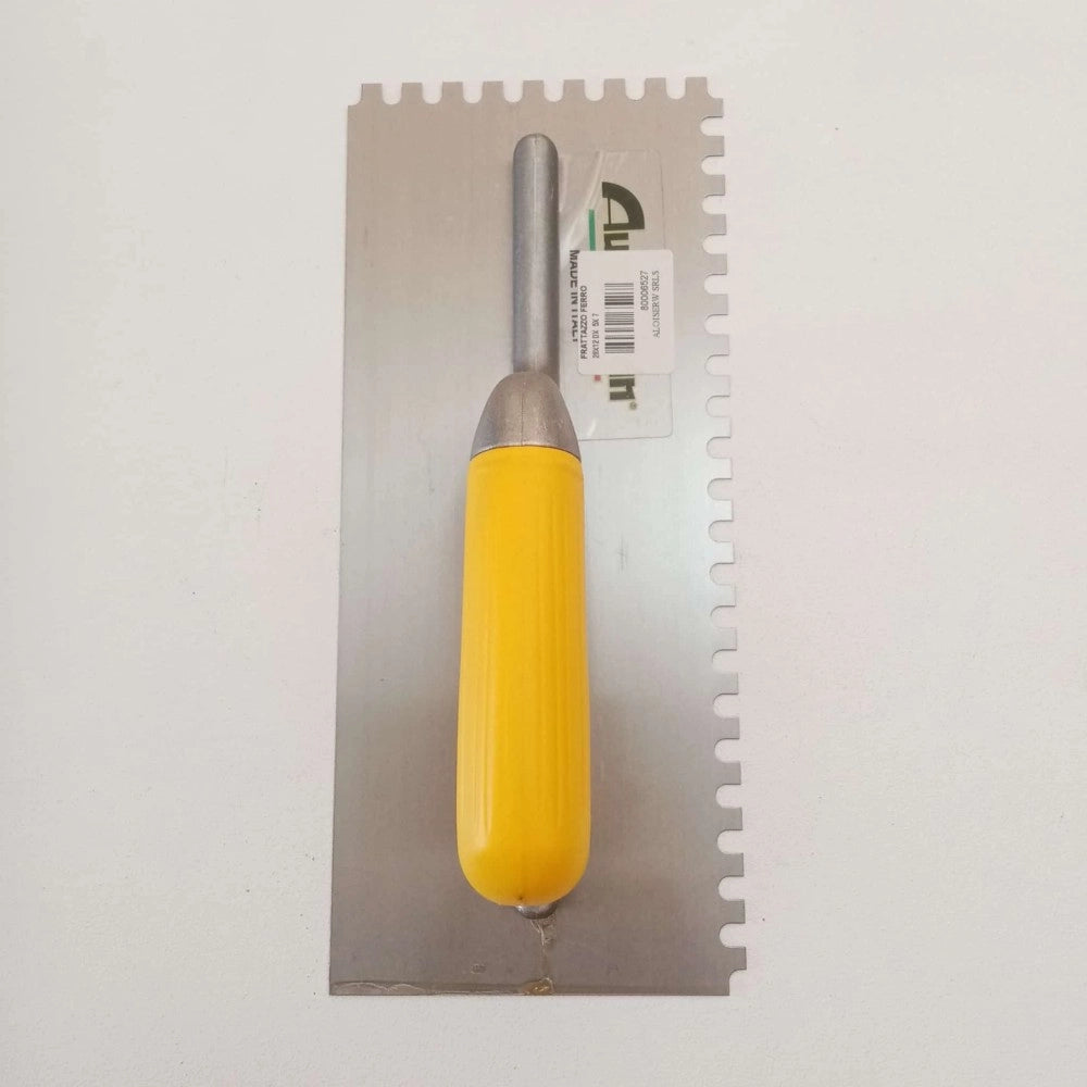 Australian 28x12cm dente 5x7mm destro frattone frattazzo dentato in ferro per colla