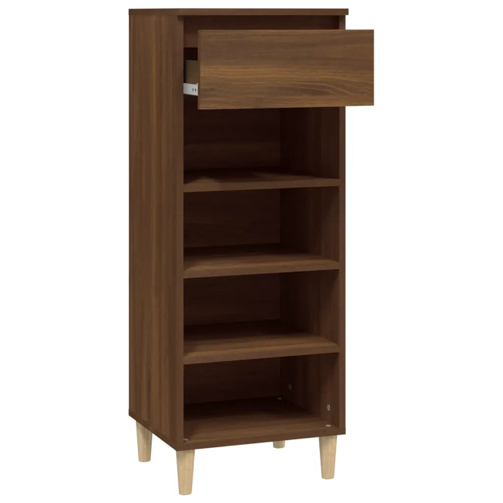 Scarpiera Rovere Marrone 40x36x105 cm in Legno Multistrato 819779