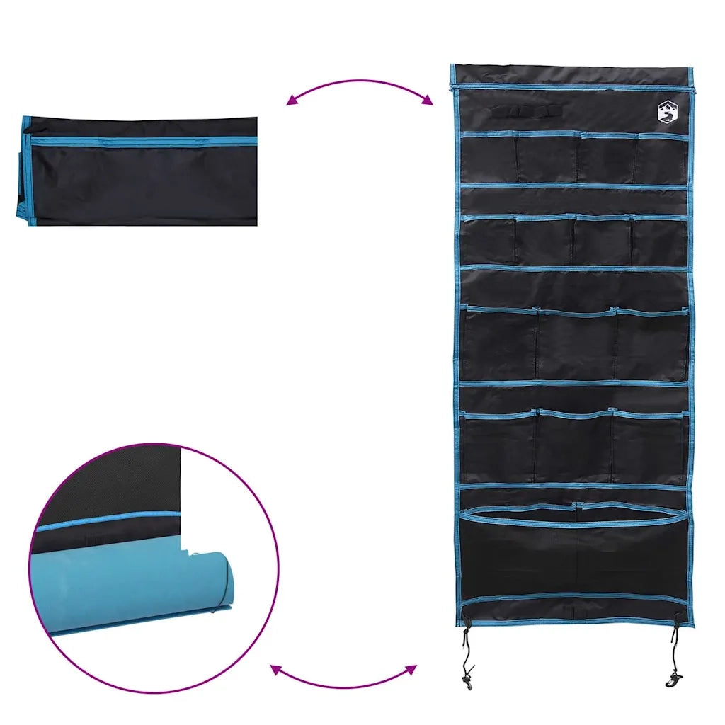 Sacchetto per Stoccaggio Nero e Blu 125 x 48 cm Oxford CFW7723625