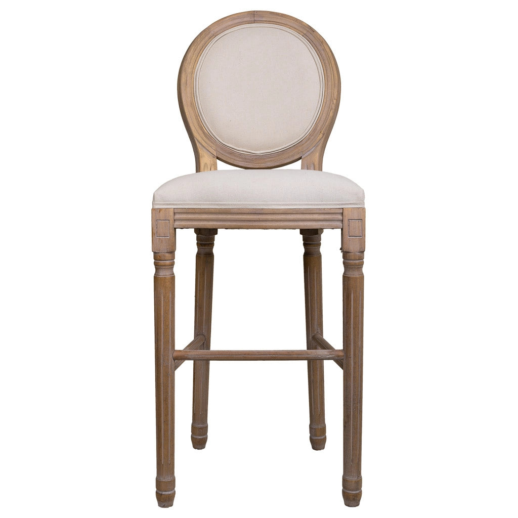 Sgabello in legno panna52x46x116h