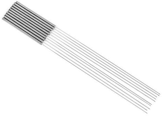 Set di aghi di pulizia 10 pezzi - 0,4 mm - Flessibile/metallo - Riciclabile/duraturo - Per stampante 3D - Per la pulizia di getti - Strumento di pulizia