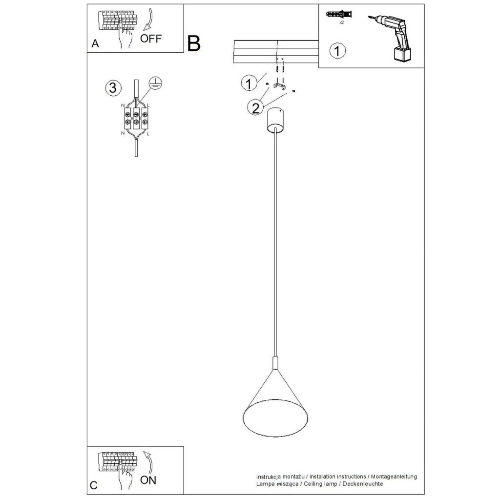 Lampada a sospensione NOX 25 oro