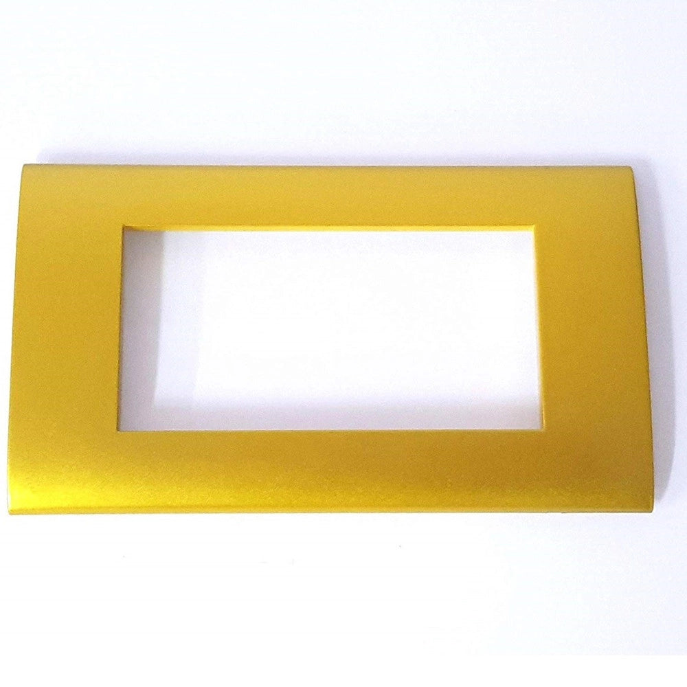 Trade Shop - Placca Placchetta Cornice Plastica Oro Jk Lk40704 Tre Uscite Posti Placchette -