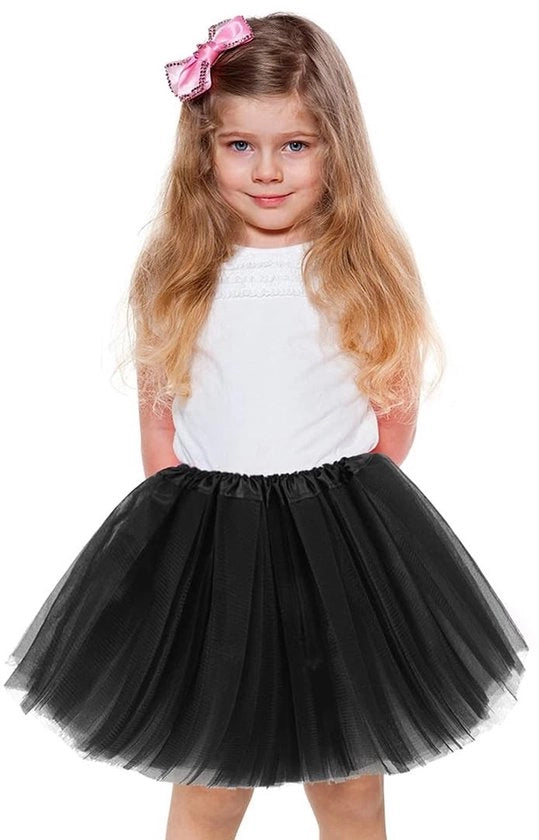 Tutu Classica - Elegante Tutu-Rock - Nero - Tulle per Donna - Adatto per Feste di Fine Anno e Partite - 3 Strati