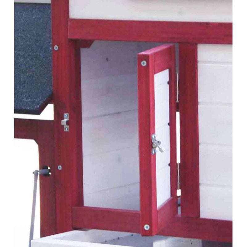 Pollaio in legno da giardino 152x62 cm – spessore pareti 10 mm tetto bitumato – 2 aree interne per 2-3 galline – PO1562 Foresta