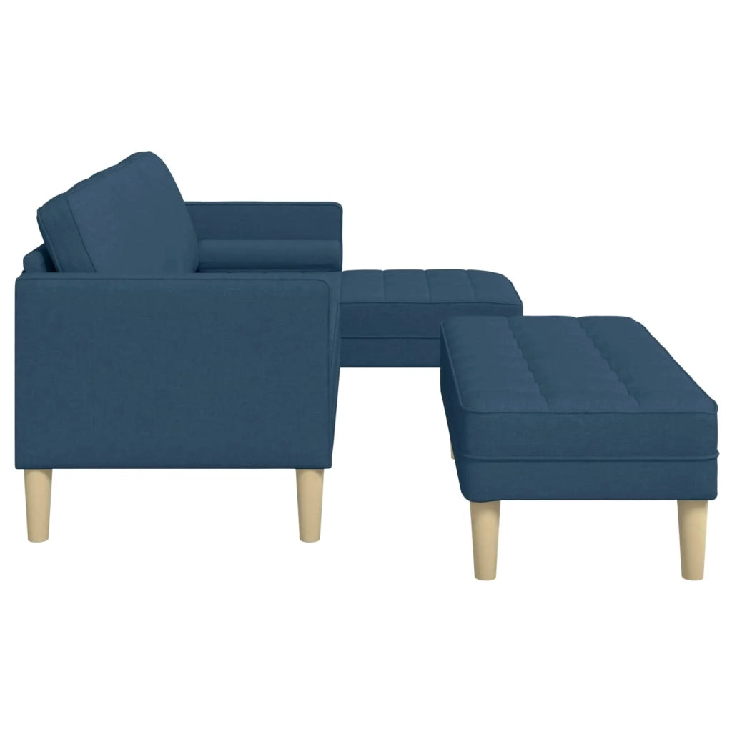 Set di divani con cuscino 2 pcs Blu Poliestere 3329259