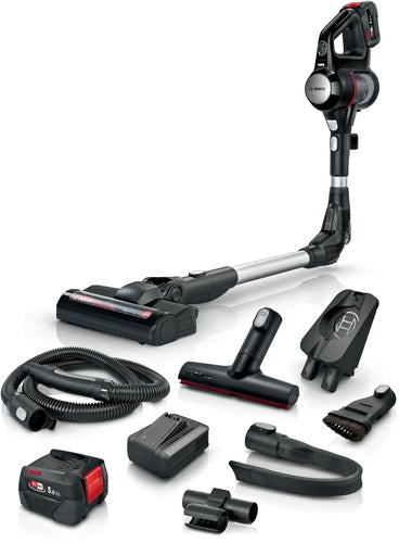 Bosch BSS715FRSH scopa elettrica Aspirapolvere a bastone 2 in 1 Batteria Secco Senza sacchetto 0,3 L Nero, Argento 5 Ah