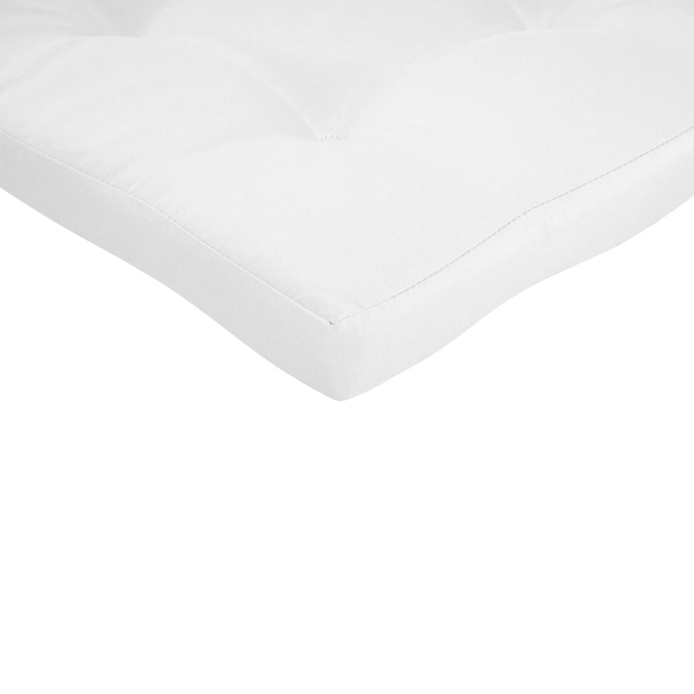 Set di 2 cuscini per sedute e schienale da esterno con lacci bianco stile elegante giardino