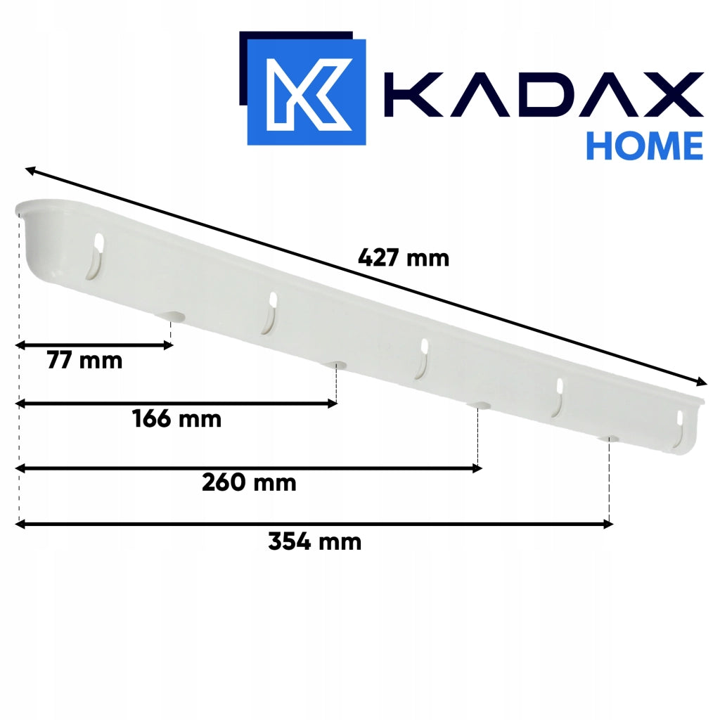 Stendibiancheria da soffitto KADAX per bagno, 5 barre, 150 cm, resistente e robusto.