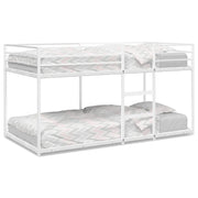 Letto singolo | Letto per adulti | Letto a Castello senza Materasso Bianco 75x190 cm in Acciaio