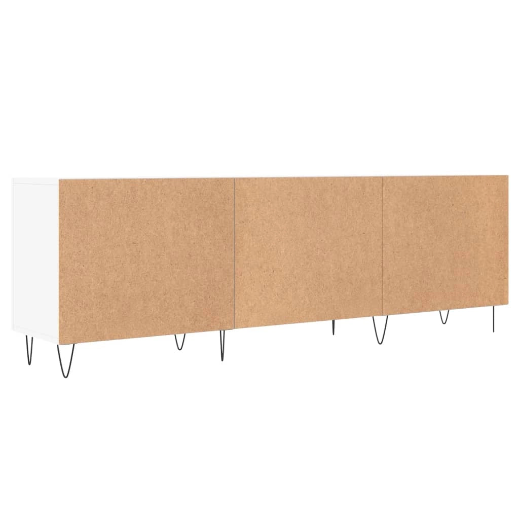 Mobile TV multimediale scaffale TV credenza mobile TV sala da pranzo soggiorno camera da letto 150 x 30 x 50 cm legno ingegnerizzato bianco 02_0025993