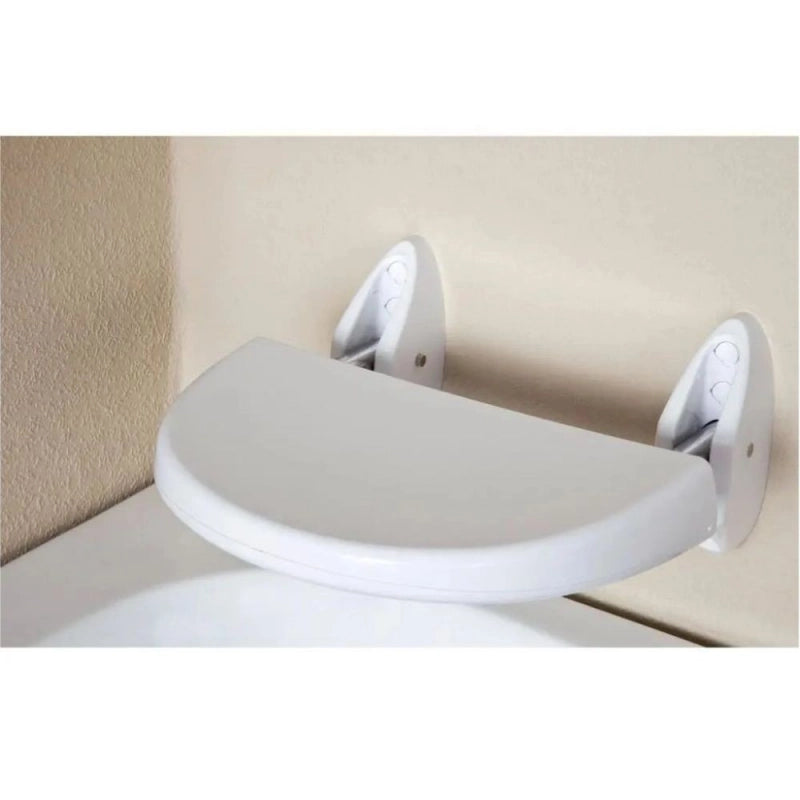 Sedile pieghevole a muro per disabili colore bianco