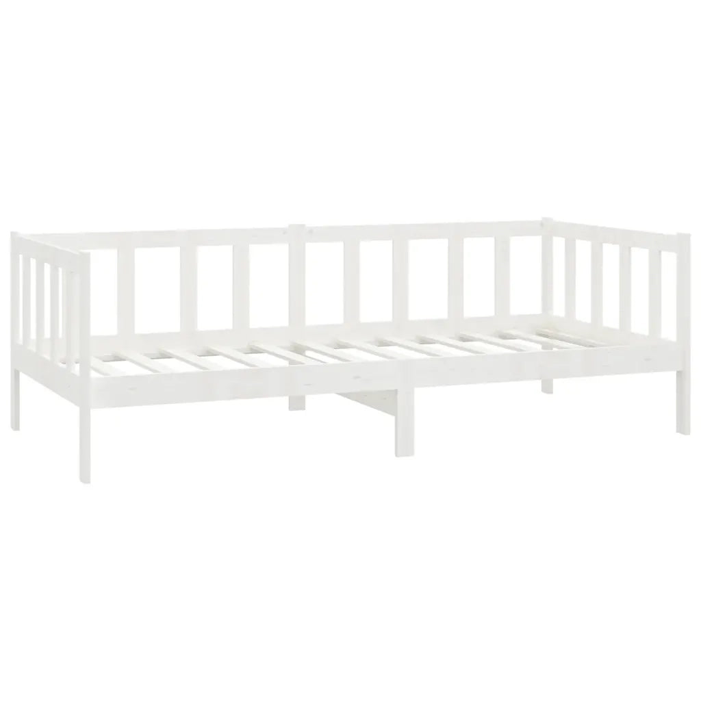 Divano letto | Sof¨¤ letto | Letto singolo con Materasso 90x200 cm Bianco in Legno di Pino
