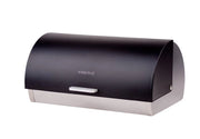 Kinghoff KH-3208 Portapane in acciaio con coperchio in acrilico nero