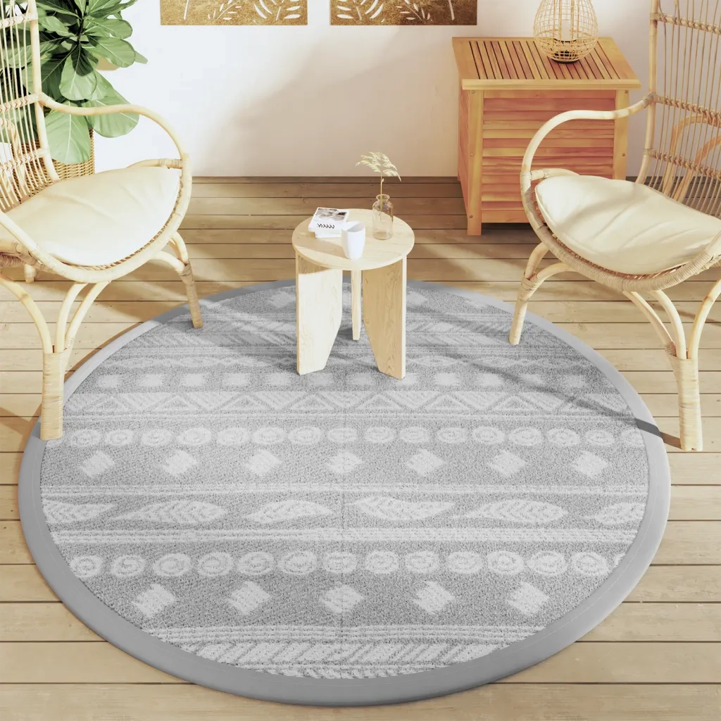 Tappeto da Esterno ARAKIL Grigio ?160 cm in PP CFW6560329