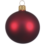 Box Da 6 Palline Di Natale Rosso Scuro Opaco 6 Cm