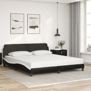 Struttura letto Dover in Similpelle Bianca e Nera 180x200 cm 373340