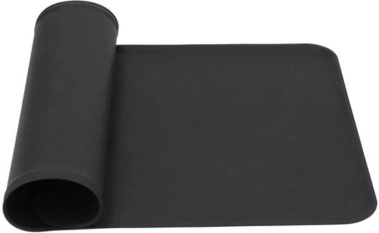Cibo per cani Mat Antiscivolo - Tazza per cibo per cani in silicone - Resistente al lavatutto - Accessorio per animali domestici sostenibile - 30 x 48 cm - Sicuro e pratico - Mat per tazza per cibo per cani
