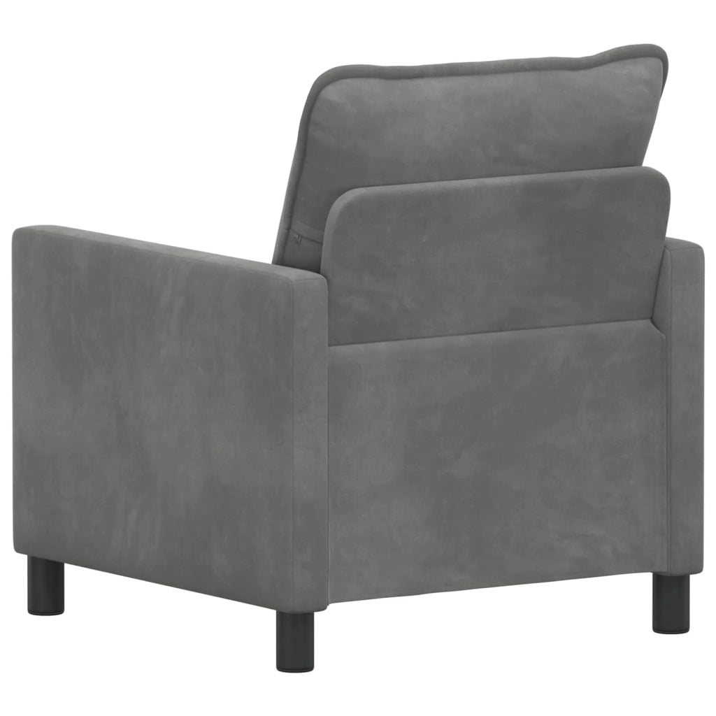 Divano Grigio Scuro 76 x 81 x 87,5 cm Velluto