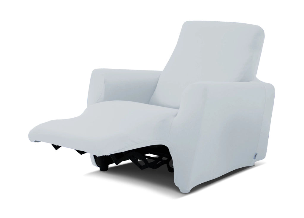 Copripoltrona Reclinabile Antimacchia Elasticizzata Genius Relax Lounge Tinta Unita - Poltrona - Bianco