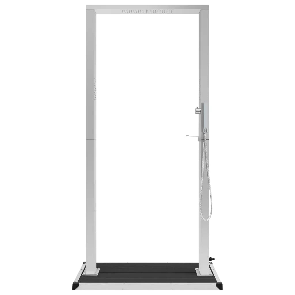 Doccia da Esterno con Piatto in WPC Acciaio Inossidabile cod mxl 47253