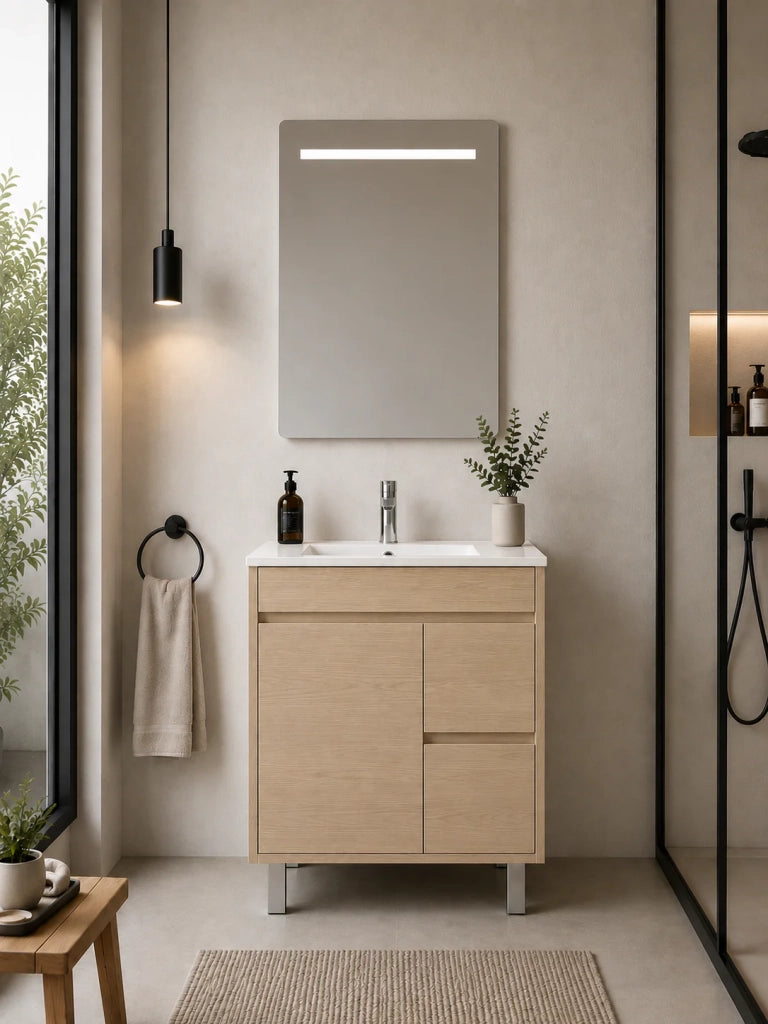 Mobile bagno con lavabo ORIGENBATH ISQUIA senza specchio 50x40 cm estepa