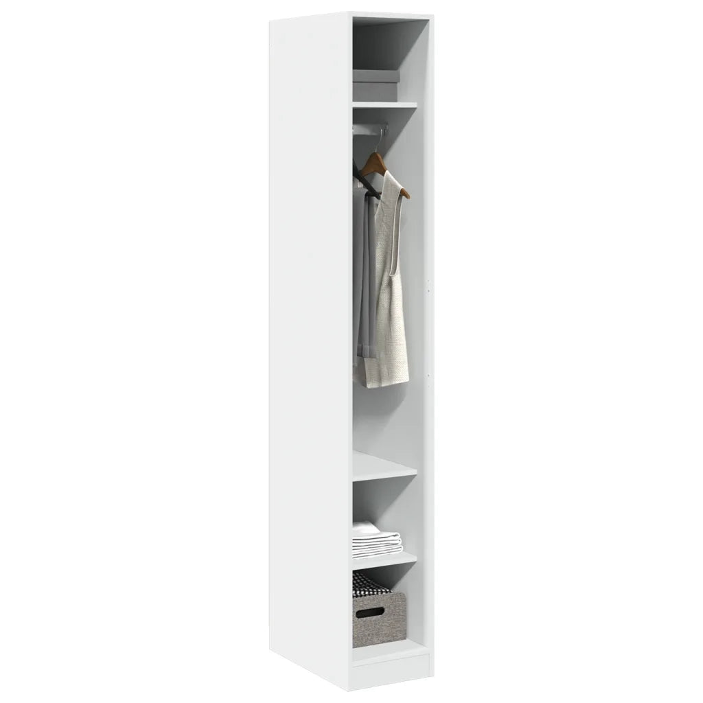 Armadio Bianco 30x50x200 cm in Legno Multistrato