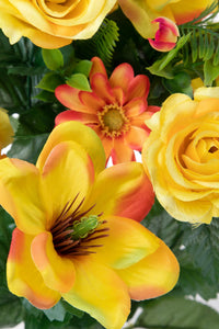 Set 2 Bouquet Artificiali Rose e Magnolia per 18 60 cm