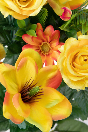 Set 2 Bouquet Artificiali Rose e Magnolia per 18 60 cm