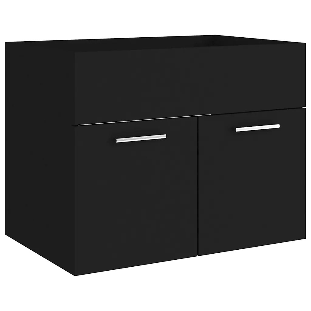 Set Mobili da Bagno | Armadio da bagno Nero in Truciolato