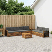 Set di divani da esterno con cuscino 8 pcs Naturale e Antracite 3383115