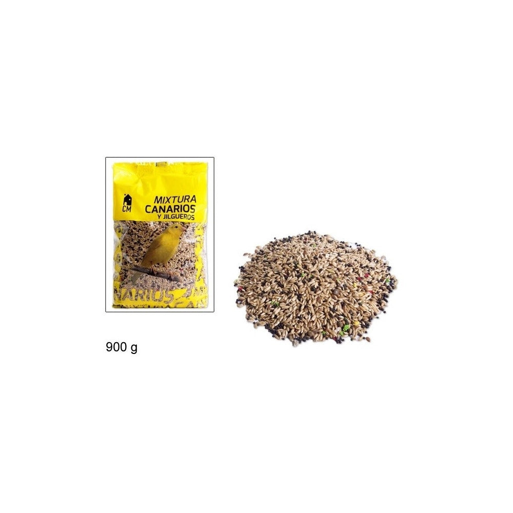 Trade Shop - Set 2 Pz Busta Da 900gr Mangime Vitamine Cereali Semi Per Canarini Fringillidii -