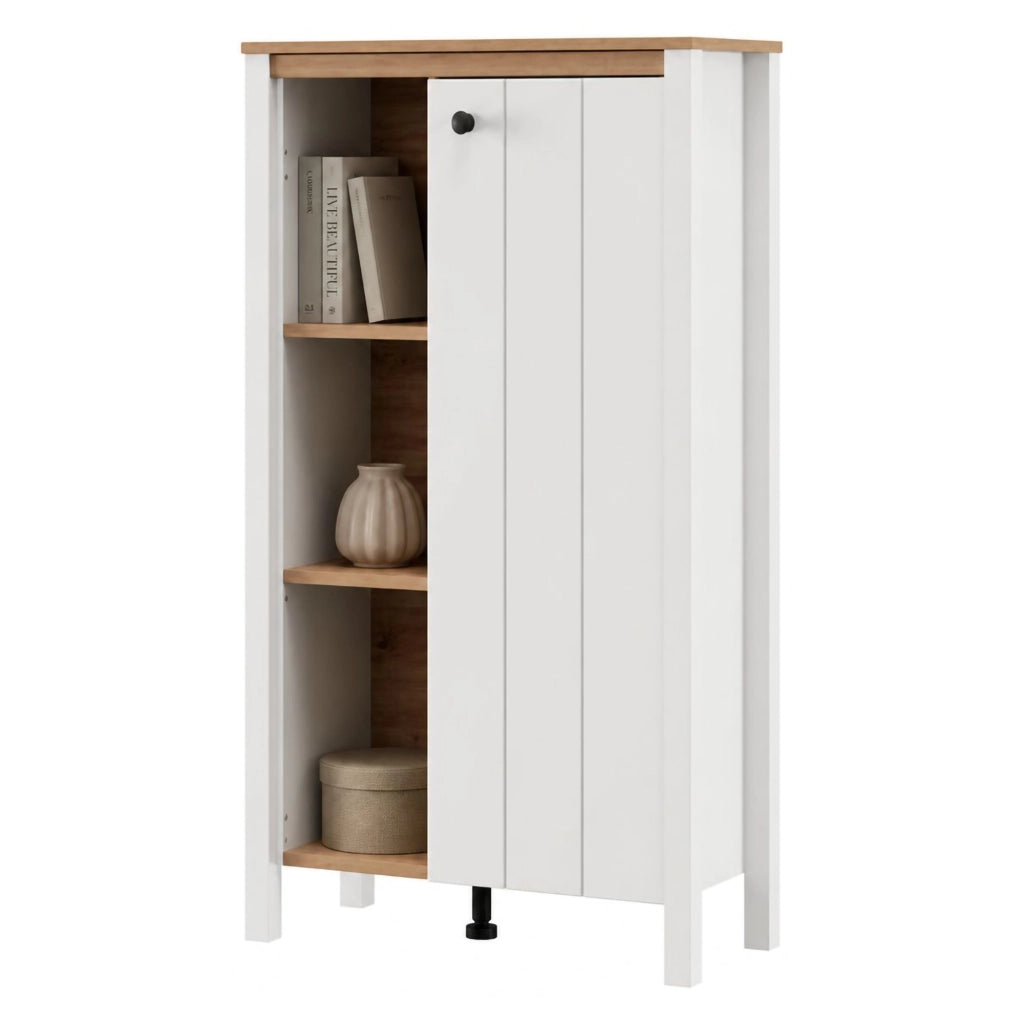 Mobile Espositore Galdo, Vetrina 4 Ripiani, 73x34x118h cm Bianco Opaco