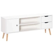 Mobile TV Moderno in Legno Bianco, Mobile Porta TV di Design per TV Max. 50" 120x28x44cm