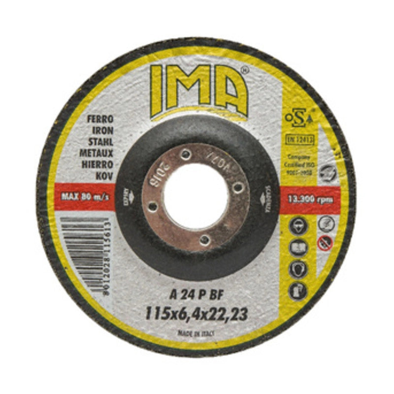 IMA DISCO P/FERRO P/SBAVARE D 115X6,4 MM- IMA- 25,0 pz