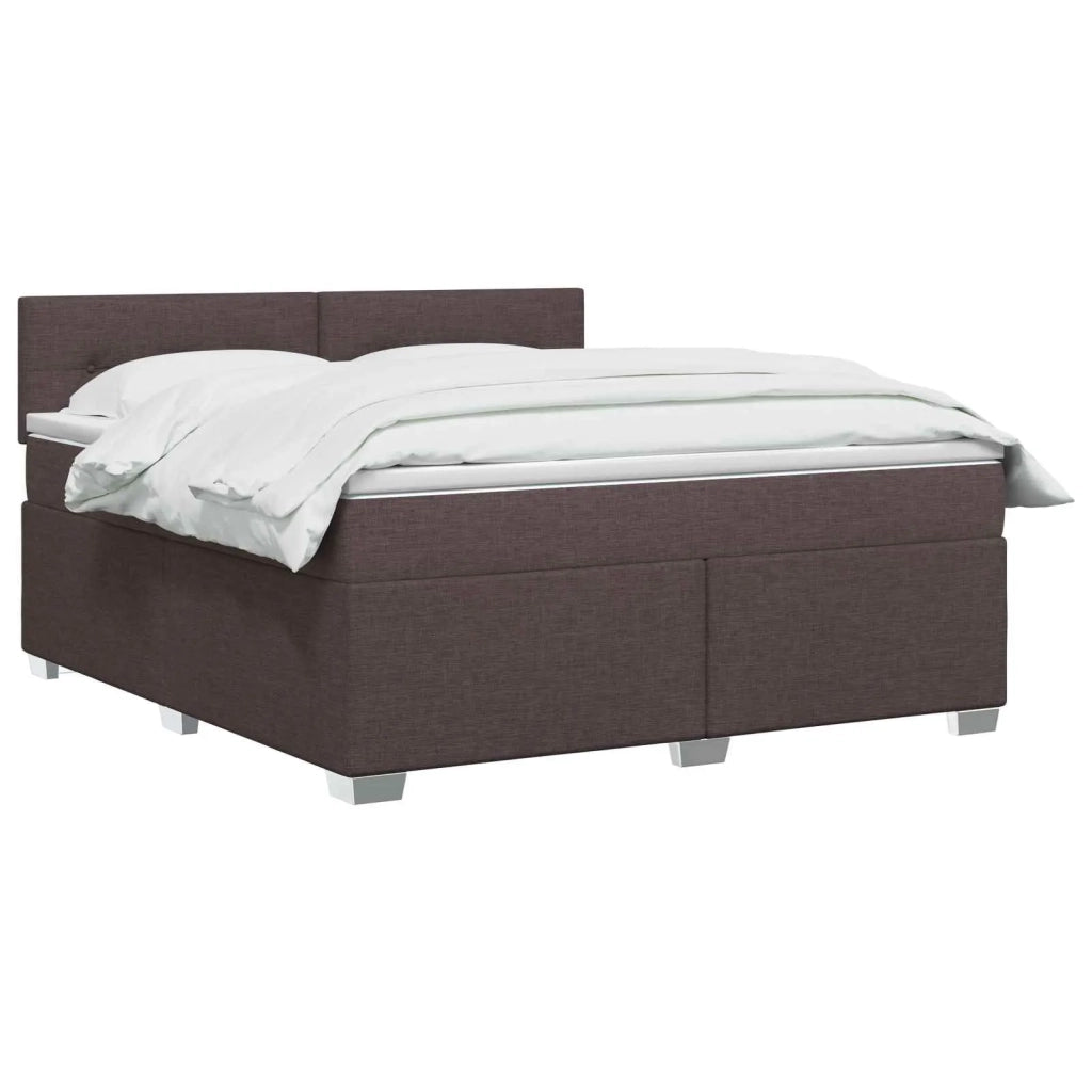 Letto box spring con materasso Marrone Scuro 180 x 200 cm 3450540