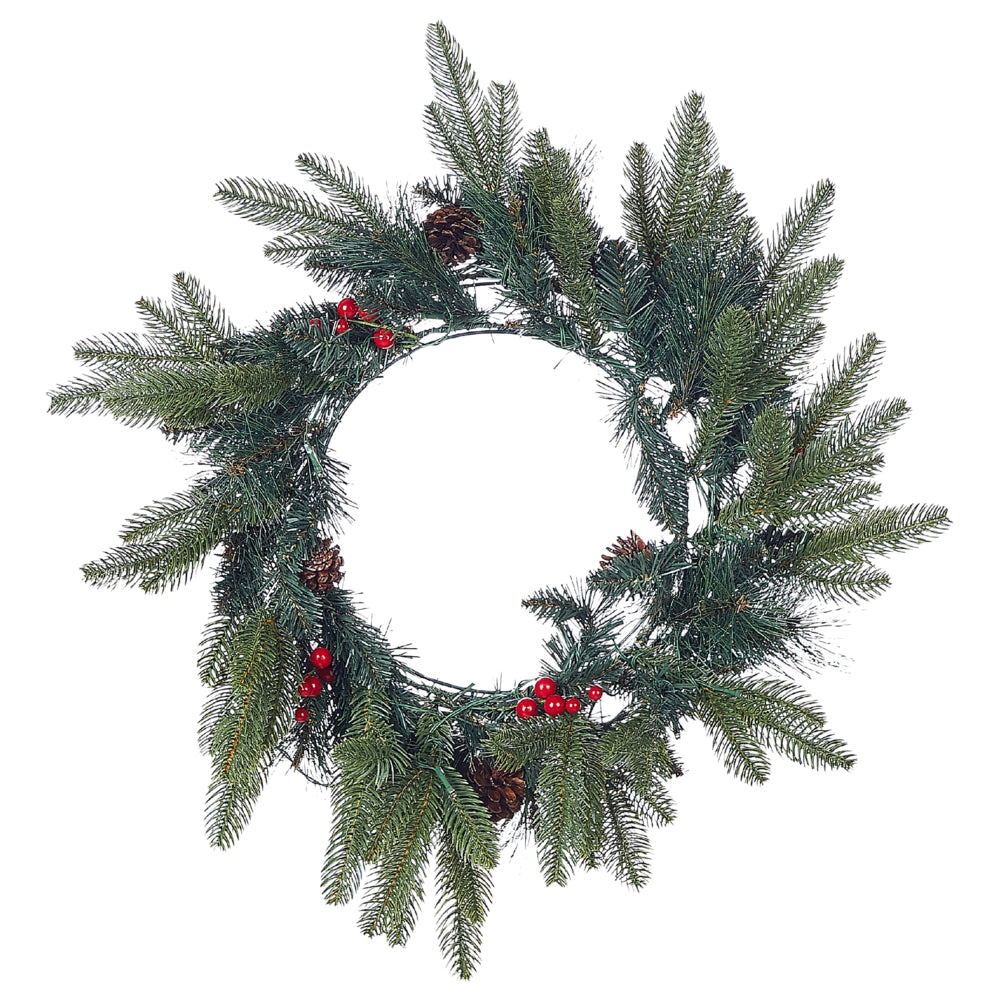 Ghirlanda natalizia artificiale verde con luci LED bianche ⌀ 50 cm decorazione natalizia accessorio