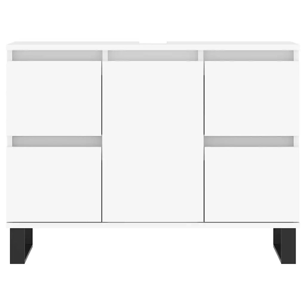 Mobile da Bagno Bianco 80x33x60 cm in Legno Multistrato 831660
