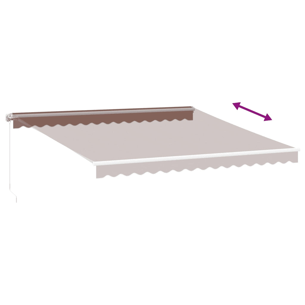 Tenda da Sole Retrattile Manuale Marrone 400x350 cm 3215387