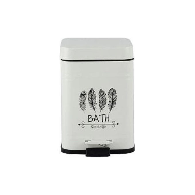 Mercury pattumiera da bagno, 5 litri, colore bianco, modello 84210