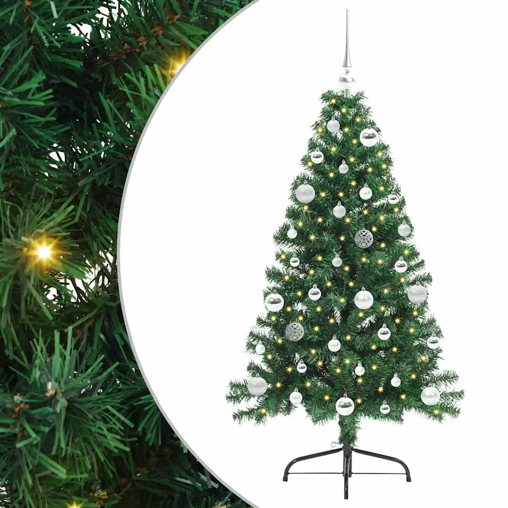 Albero di Natale | Decorazioni natalizie artificiale con luci integrate Verde 150 cm
