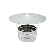 Fumaiolo da 250mm tipo cinese inox base tonda innesto m maschio