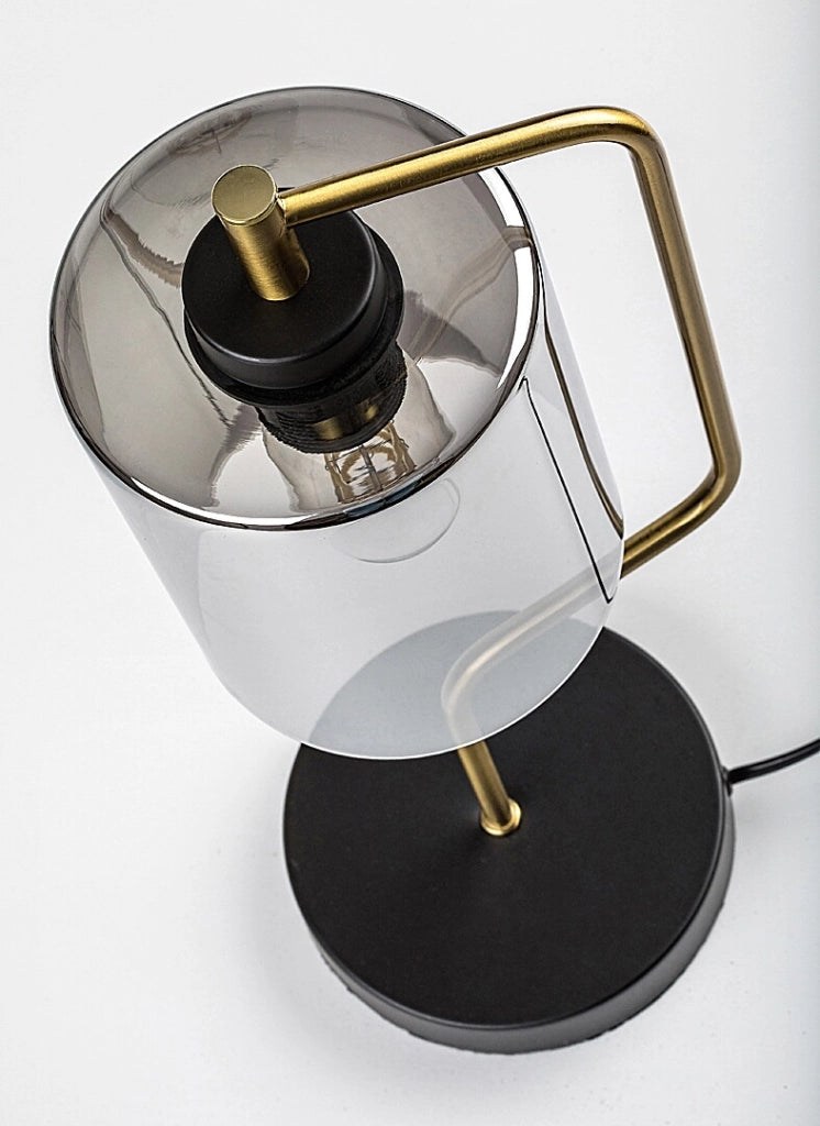 Lampada da tavolo Rabalux Perez nero oro vetro E27 40W